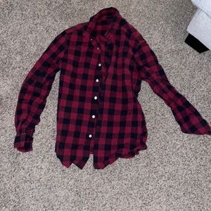 Red Checked Button Down